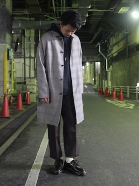 「tk.TAKEO KIKUCHI（ティーケータケオキクチ）のアイテム（パーカー）」を使った、tk.TAKEOKIKUCHI天王寺ミオさん（メンズ・179cm）の秋コーディネート