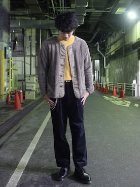 「tk.TAKEO KIKUCHI（ティーケータケオキクチ）のアイテム（パンツ）」を使った、tk.TAKEOKIKUCHI天王寺ミオさん（メンズ・179cm）の秋コーディネート