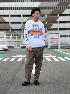 「PENDLETON（ペンドルトン）のアイテム（トップス）」を使った、tk.TAKEOKIKUCHI天王寺ミオさん（メンズ・172cm）の冬コーディネート