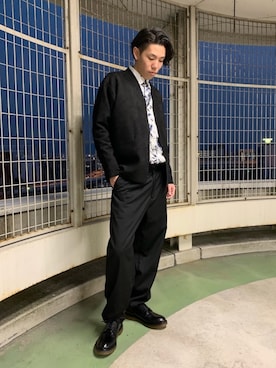 「tk.TAKEO KIKUCHI（ティーケータケオキクチ）のアイテム（パンツ）」を使った、tk.TAKEOKIKUCHI天王寺ミオさん（メンズ・172cm）の冬コーディネート