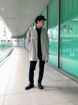 「ロング丈」｜「アイテム（ブルゾン）」を使った、tk.TAKEOKIKUCHI天王寺ミオさん（メンズ・175cm）の秋コーディネート