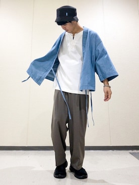 「tk.TAKEO KIKUCHI」｜「アイテム（デニムジャケット）」を使った、tk.TAKEOKIKUCHI天王寺ミオさん（メンズ・165cm）の夏コーディネート