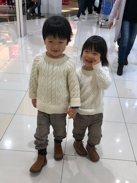 そら♡のあママさん（キッズ・100cm）の冬コーディネート