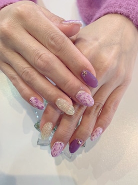 「アイテム（ボディ・ヘアケア、パープル系）」を使った、そら♡のあママさん（レディース・158cm）の春コーディネート