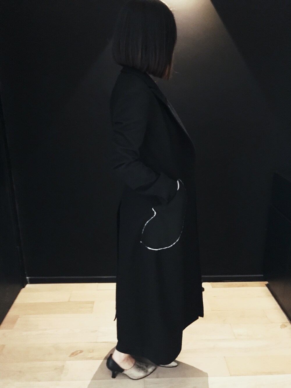 「2018ＡＷ」｜「JUN Liのアイテム（ダッフルコート、ブラック系）」を使った、Ling Suさん（レディース・164cm）の夏コーディネートの1枚目の写真