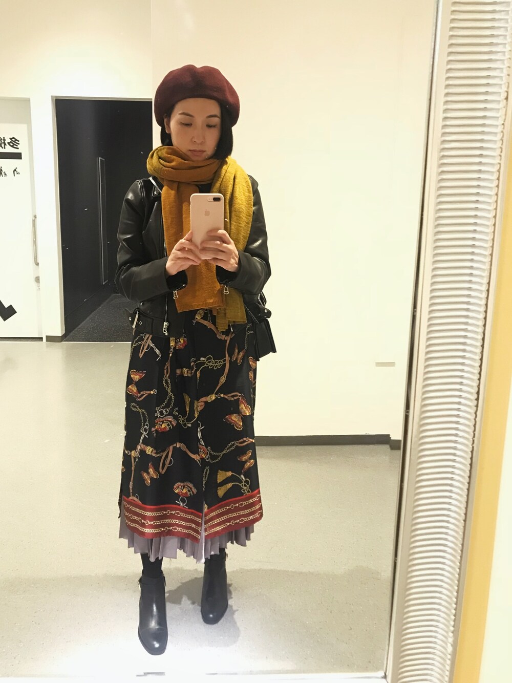 「秋コーデ」｜「ZARAのアイテム（ライダースジャケット、ブラック系）」を使った、Ling Suさん（レディース・164cm）の秋コーディネートの1枚目の写真