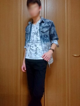 「semantic design（セマンティックデザイン）のアイテム（Tシャツ/カットソー）」を使った、ハリネズミさん（メンズ・178cm）の秋コーディネート