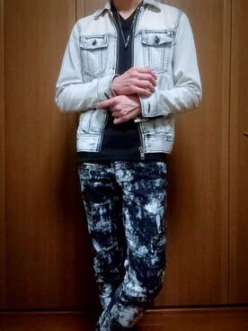「semantic design（セマンティックデザイン）のアイテム（Tシャツ/カットソー）」を使った、ハリネズミさん（メンズ・178cm）の秋コーディネート