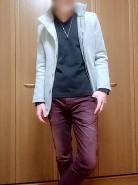 「semantic design（セマンティックデザイン）のアイテム（Tシャツ/カットソー）」を使った、ハリネズミさん（メンズ・178cm）の秋コーディネート