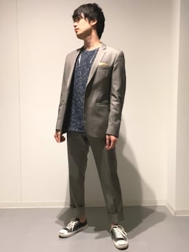 「やっぱりストリートが好き」｜「アイテム（セットアップ）」を使った、ことぶき　ことぶくさん（メンズ・170cm）の秋コーディネート