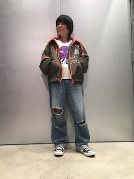 DAYBREAK SOUND スタンドカラ－ブルゾン HYSTERIC GLAMOUR（ヒステリックグラマー）の「DAYBREAK SOUND