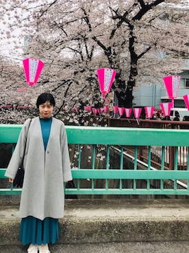 「お洒落さんと繋がりたい」｜「アイテム（ノーカラージャケット）」を使った、▽未央△さん（レディース・155cm）の春コーディネート