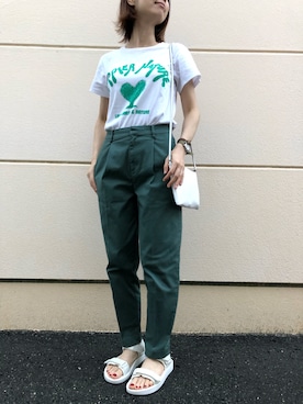 「アイテム（アナログ腕時計）」を使った、greenさん（レディース・160cm）の夏コーディネート