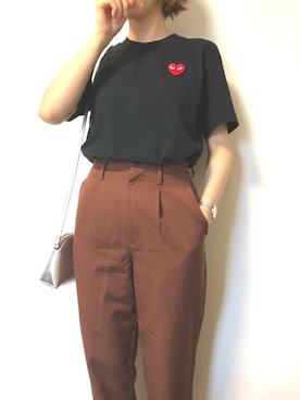 「PLAY COMME des GARCONS（プレイコムデギャルソン）のアイテム」を使った、greenさん（レディース・160cm）の夏コーディネート