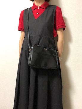 「Samansa Mos2 blue（サマンサモスモスブルー）のアイテム（サロペット/オーバーオール）」を使った、greenさん（レディース・160cm）の夏コーディネート
