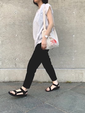 「Teva（テバ）のアイテム（サンダル）」を使った、greenさん（レディース・160cm）の夏コーディネート