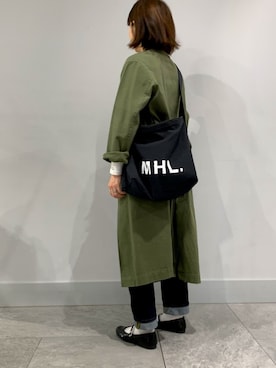 「アイテム（その他アウター、グリーン系）」を使った、greenさん（レディース・160cm）の秋コーディネート