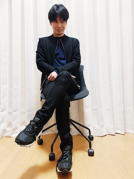 「instagramフォローお願いします」｜「アイテム（デニムパンツ）」を使った、AVANT-GARDE KENTAさん（メンズ・174cm）の秋コーディネート