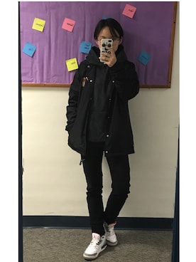 「SSUR（サー）のアイテム（トップス）」を使った、Ruoru Fengさん（レディース・158cm）の春コーディネート