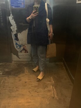 「休闲」｜「アイテム（トレンチコート）」を使った、luby110さん（レディース・164cm）の秋コーディネート