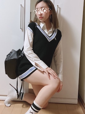 「PUMA（プーマ）のアイテム（レッグウェア）」を使った、mmsot06さん（レディース・158cm）の冬コーディネート
