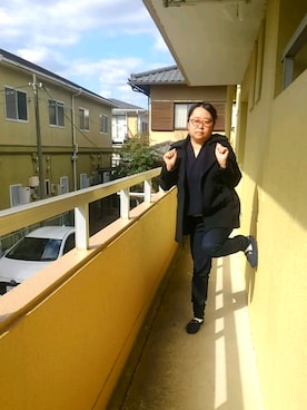 「ぽっちゃりコーデ」｜「アイテム（ピーコート）」を使った、のんたんさん（レディース・157cm）の冬コーディネート