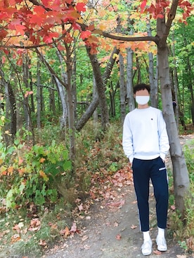 「autumn look」｜「アイテム（スウェット）」を使った、EU❤️さん（メンズ・183cm）の秋コーディネート