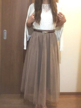 「SpRay（スプレイ）のビット付アジャストベルト（ベルト）」を使った、AiRiiさん（レディース・154cm）の秋コーディネート