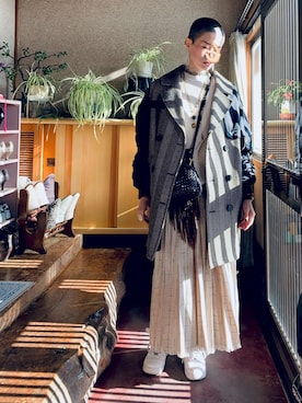 「PAMEO POSE」｜「アイテム（MA-1）」を使った、ほたてさん（レディース・166cm）の冬コーディネート