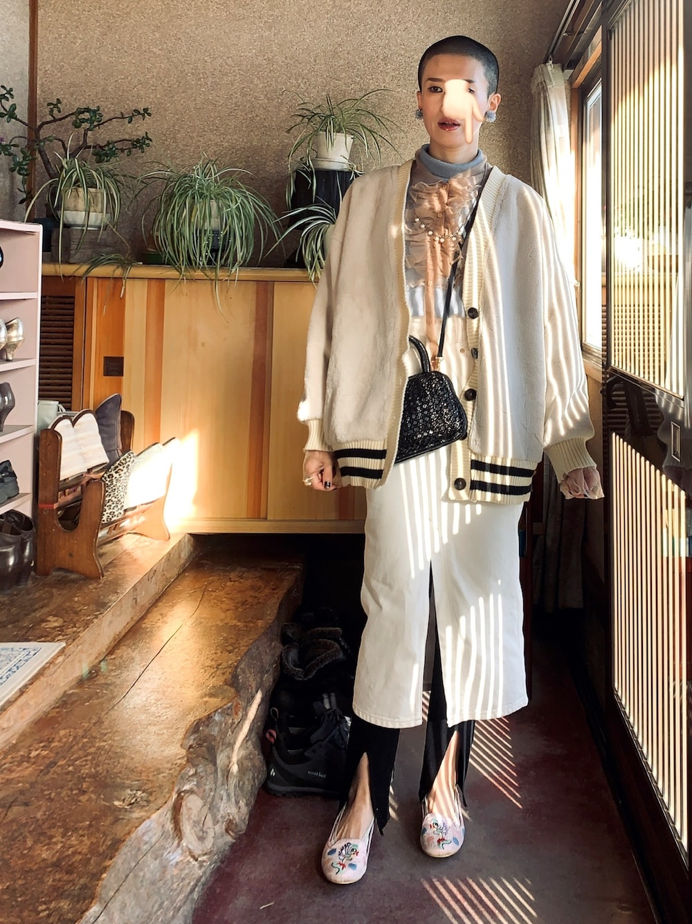 PAMEO POSE（パメオポーズ）の「Tulle Ruffle Gather Shirt