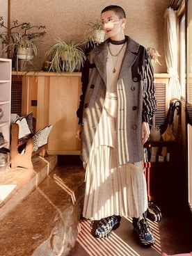 「PAMEO POSE（パメオポーズ）のアイテム（ジャケット/アウター）」を使った、ほたてさん（レディース・166cm）の冬コーディネート