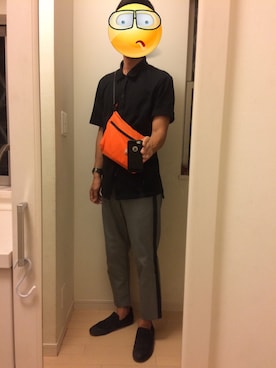 「RAGEBLUE（レイジブルー）のアイテム（メッセンジャーバッグ）」を使った、けんたさん（メンズ・176cm）の秋コーディネート