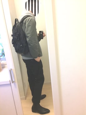 「ONE DAY KMC （ワンデイケーエムシー）のアイテム（ブーツ）」を使った、けんたさん（メンズ・176cm）の秋コーディネート