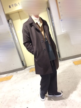 「STUDIOUS BLUE（ストゥディオスブルー）のアイテム」を使った、けんたさん（メンズ・176cm）の冬コーディネート