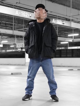 「niko and...（ニコアンド）のアイテム（ダウンジャケット/コート）」を使った、HIKARUさん（メンズ・173cm）の春コーディネート
