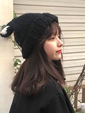 「WELDER MOODY（ウェルダームーディー）のアイテム（キャップ）」を使った、mooddiaryさん（レディース・165cm）の冬コーディネート
