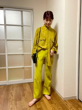 「黄色コーデ」｜「アイテム（パンツ）」を使った、mizoさん（レディース・159cm）の夏コーディネート