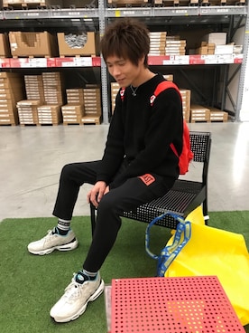 「CIAOPANIC TYPY（チャオパニックティピー）のアイテム（バックパック/リュック）」を使った、ゲーハーさん（メンズ・175cm）の冬コーディネート