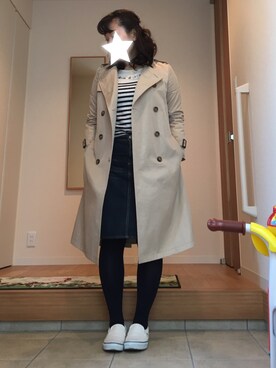「Simplicite（サンプリシテ）のアイテム（トレンチコート）」を使った、aki...❁﻿さん（レディース・155cm）の冬コーディネート