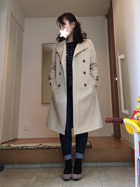 「Simplicite（サンプリシテ）のアイテム（トレンチコート）」を使った、aki...❁﻿さん（レディース・155cm）の春コーディネート