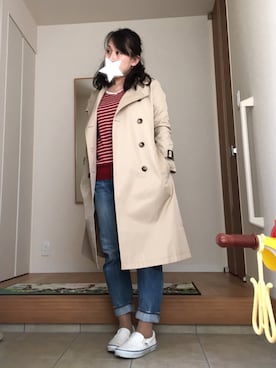 「Simplicite（サンプリシテ）のアイテム（トレンチコート）」を使った、aki...❁﻿さん（レディース・155cm）の春コーディネート