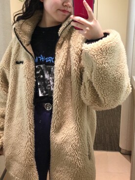 「kastane_ootd」｜「アイテム（ブルゾン）」を使った、リホさん（レディース・162cm）の冬コーディネート