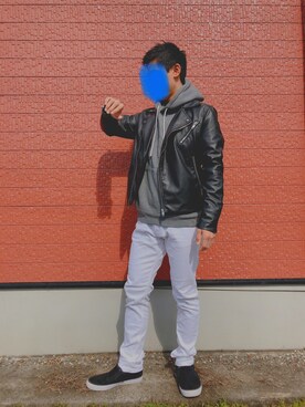 「H&M（エイチ・アンド・エム）のアイテム（ジャケット/アウター）」を使った、Mchan さん（メンズ・170cm・10代）の秋コーディネート