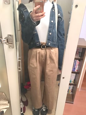 「cepo（セポ）のアイテム（トートバッグ）」を使った、hさん（レディース・162cm）の秋コーディネート