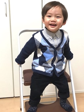 「キッスコーデ」｜「アイテム（その他）」を使った、はる☆さん（キッズ・80cm）の冬コーディネート