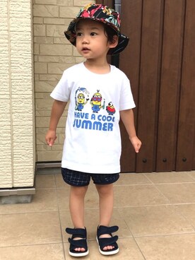 「ミニオンズ」｜はる☆さん（キッズ・90cm）の秋コーディネート