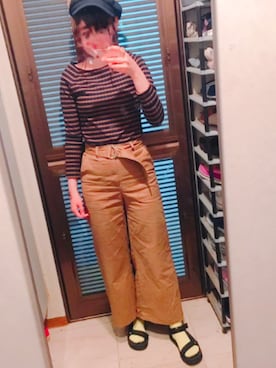「スポサン」｜「アイテム（キャスケット）」を使った、ぱんけきさん（レディース・168cm）の春コーディネート