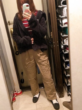 「GRL（グレイル）のアイテム（ノーカラージャケット）」を使った、ぱんけきさん（レディース・168cm）の秋コーディネート