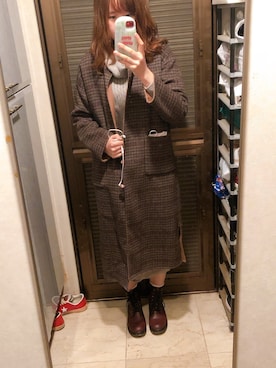 「GORGE（ゴージ）のアイテム（シューズ）」を使った、ぱんけきさん（レディース・168cm）の冬コーディネート