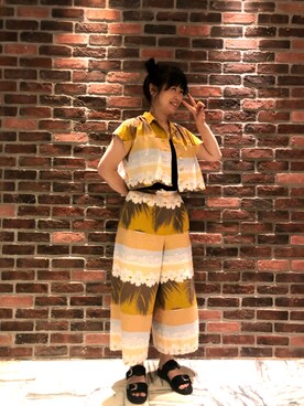 「古着好きな人と繋がりたい」｜「アイテム（キャミソール）」を使った、リンさん（レディース・165cm）の夏コーディネート